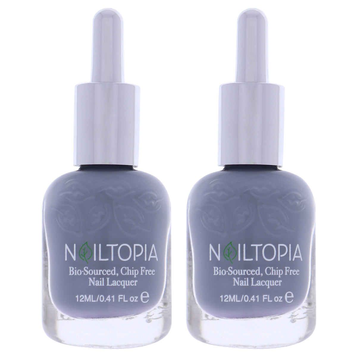 Bio-Sourced Chip Free Nail Lacquer - Blank Slate by Nailtopia for Women - 0.41 oz Nail Polish - Pack of 2