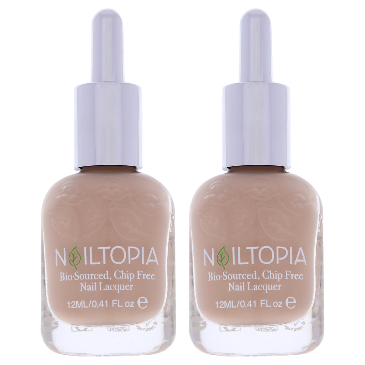 Bio-Sourced Chip Free Nail Lacquer - Camel Pose by Nailtopia for Women - 0.41 oz Nail Polish - Pack of 2