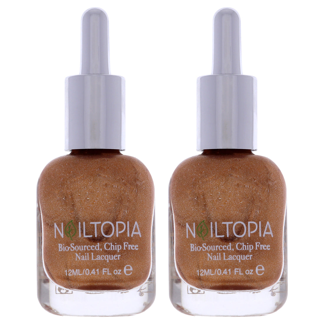 Bio-Sourced Chip Free Nail Lacquer - Dream Big by Nailtopia for Women - 0.41 oz Nail Polish - Pack of 2