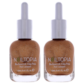 Bio-Sourced Chip Free Nail Lacquer - Dream Big by Nailtopia for Women - 0.41 oz Nail Polish - Pack of 2