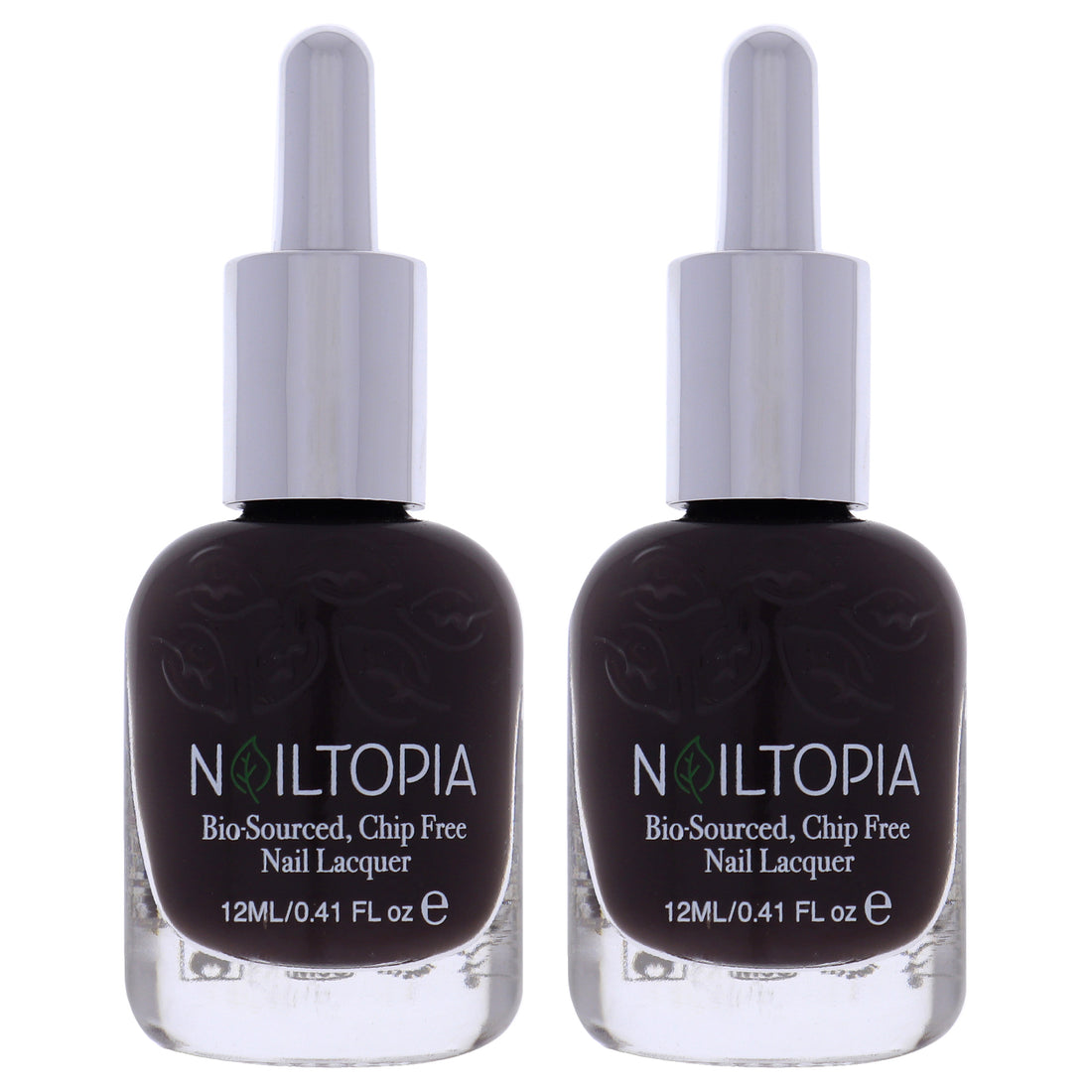 Bio-Sourced Chip Free Nail Lacquer - Hater Blocker by Nailtopia for Women - 0.41 oz Nail Polish - Pack of 2