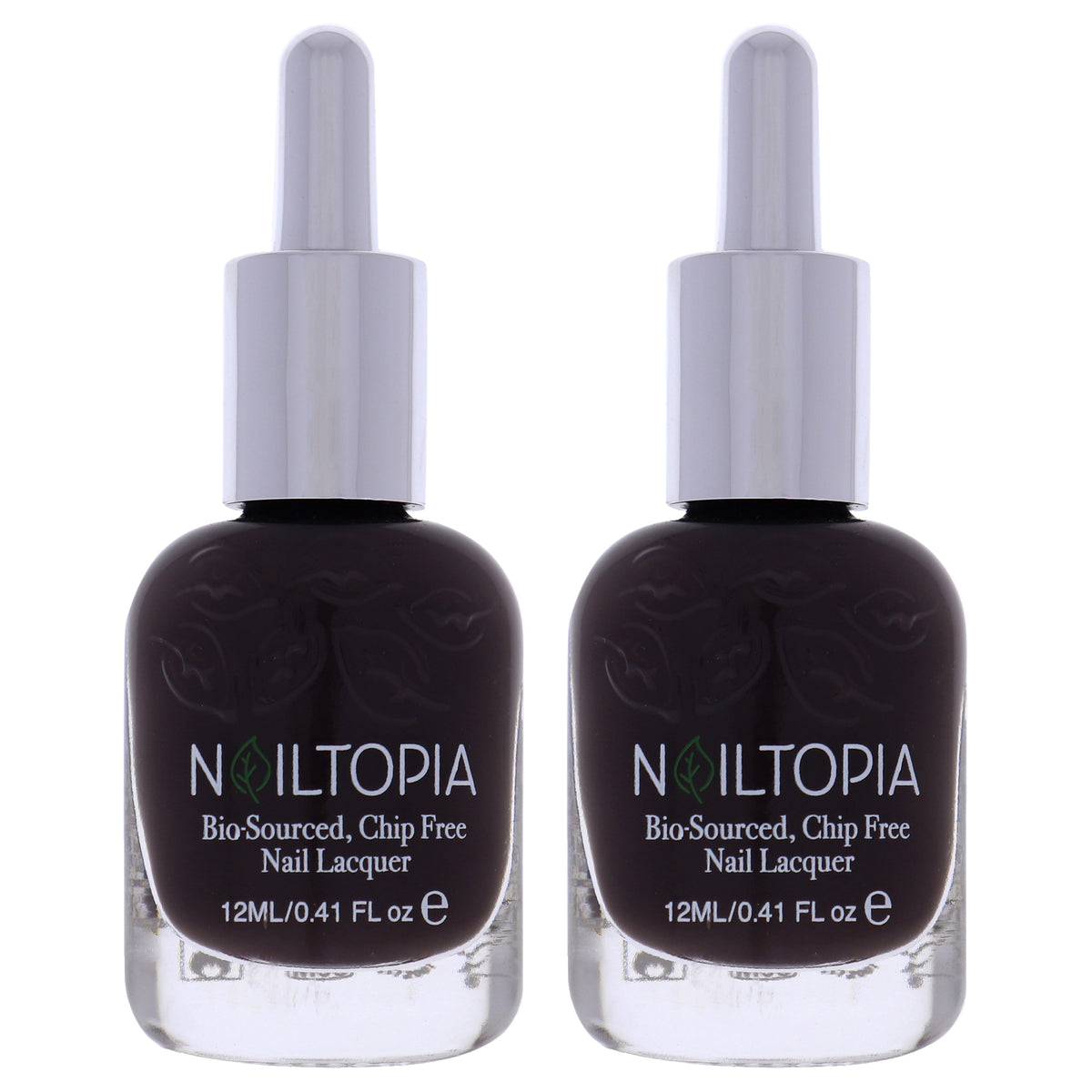 Bio-Sourced Chip Free Nail Lacquer - Hater Blocker by Nailtopia for Women - 0.41 oz Nail Polish - Pack of 2