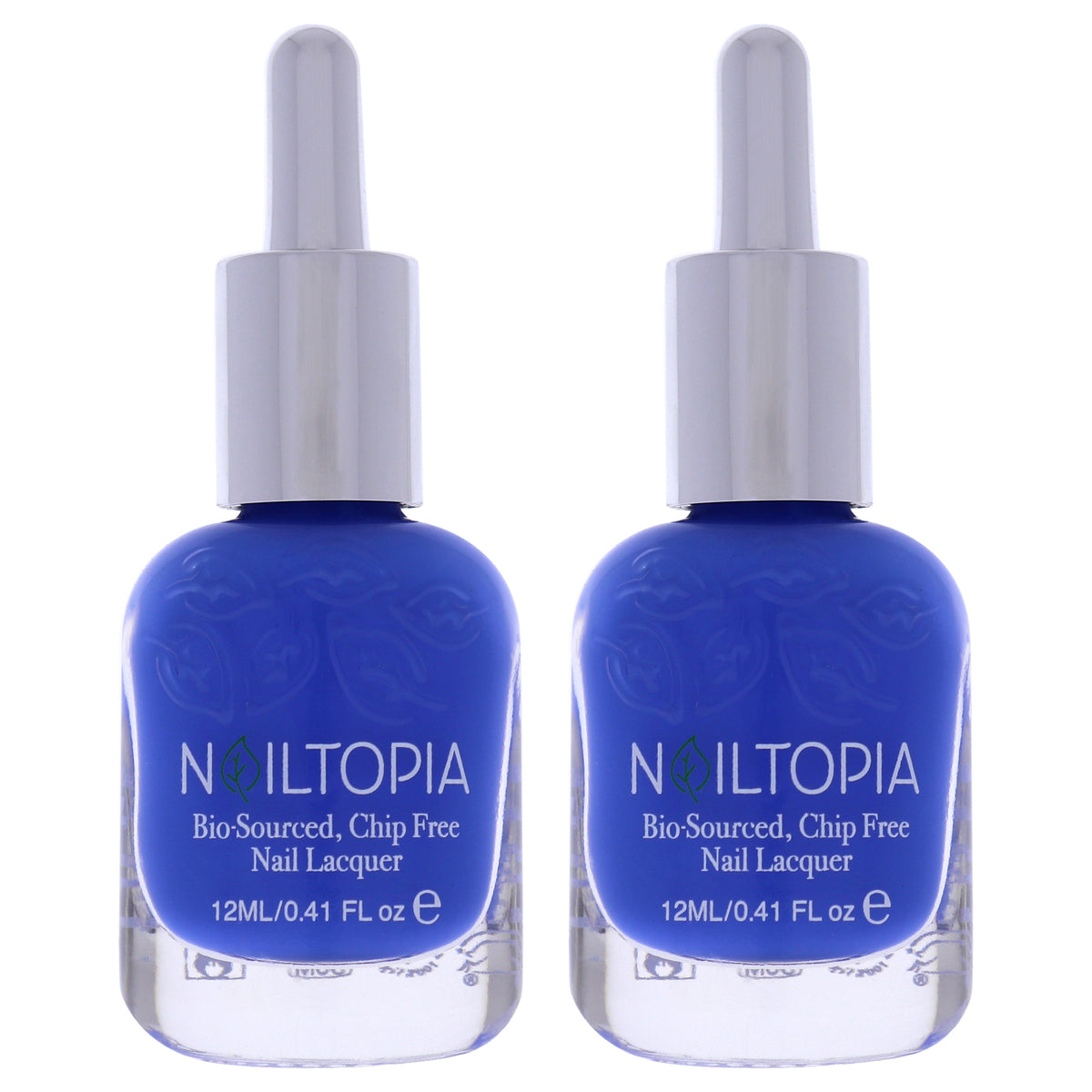 Bio-Sourced Chip Free Nail Lacquer - Indigo To Ibiza by Nailtopia for Women - 0.41 oz Nail Polish - Pack of 2