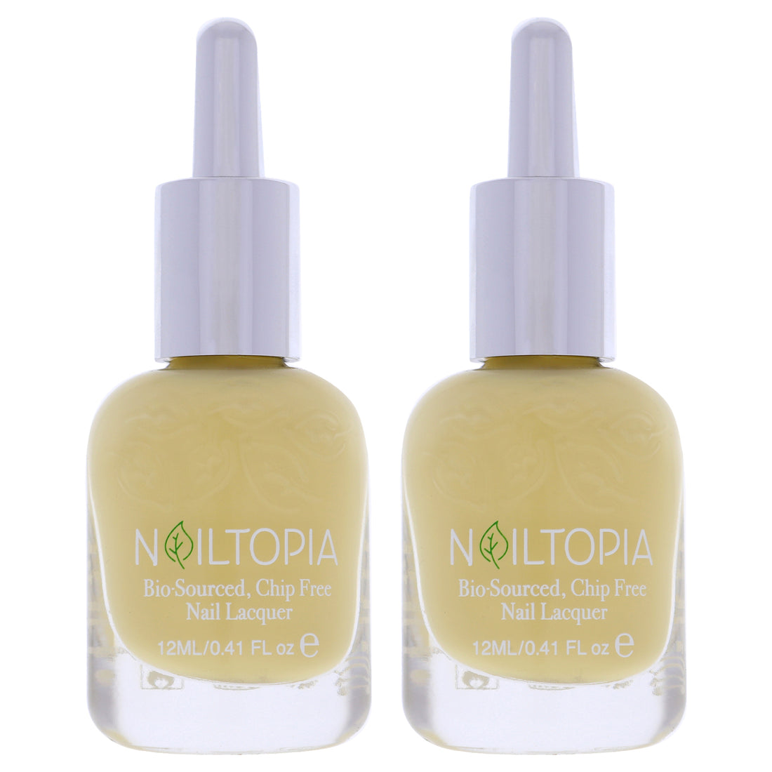 Bio-Sourced Chip Free Nail Lacquer - Mellow Yellow by Nailtopia for Women - 0.41 oz Nail Polish - Pack of 2