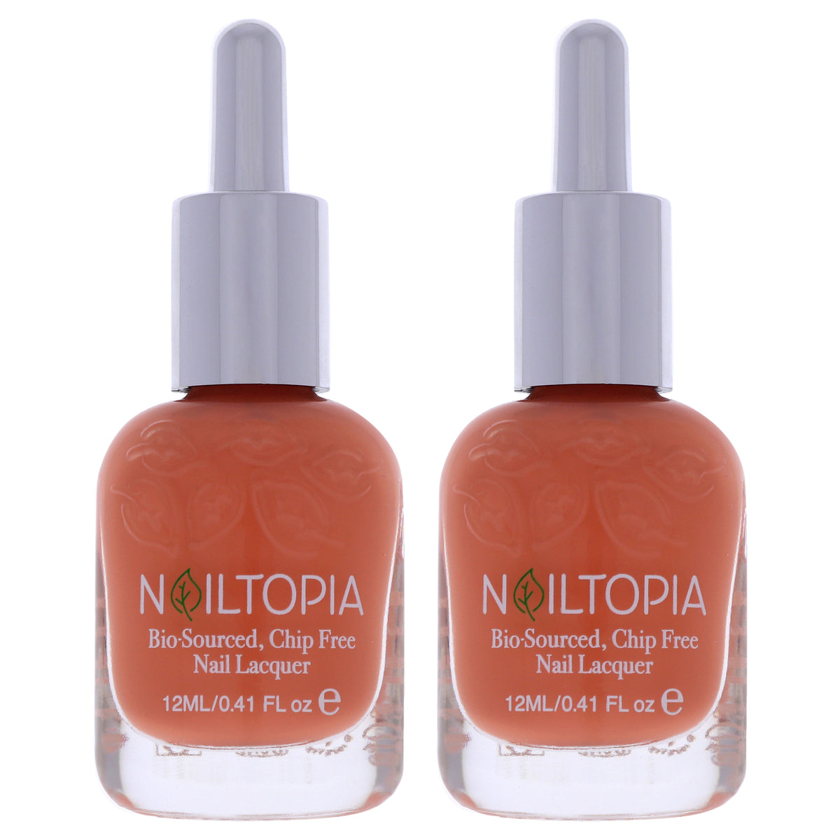 Bio-Sourced Chip Free Nail Lacquer - Queen of Queens by Nailtopia for Women - 0.41 oz Nail Polish - Pack of 2