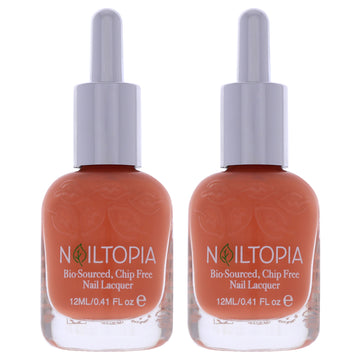 Bio-Sourced Chip Free Nail Lacquer - Queen of Queens by Nailtopia for Women - 0.41 oz Nail Polish - Pack of 2