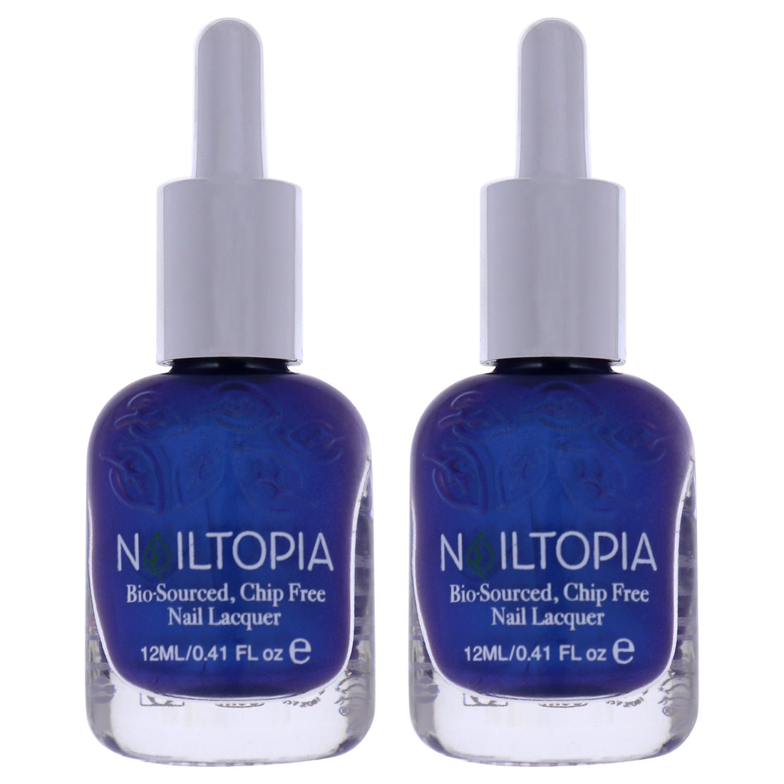 Bio-Sourced Chip Free Nail Lacquer - Ride The Wave by Nailtopia for Women - 0.41 oz Nail Polish - Pack of 2