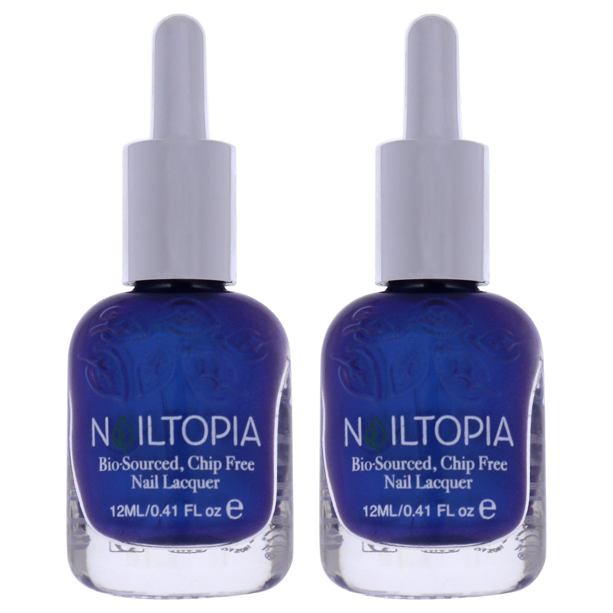 Bio-Sourced Chip Free Nail Lacquer - Ride The Wave by Nailtopia for Women - 0.41 oz Nail Polish - Pack of 2