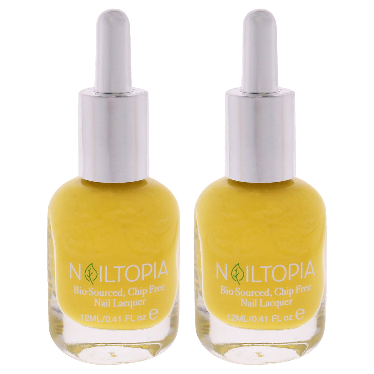 Bio-Sourced Chip Free Nail Lacquer - Sol Glow by Nailtopia for Women - 0.41 oz Nail Polish - Pack of 2