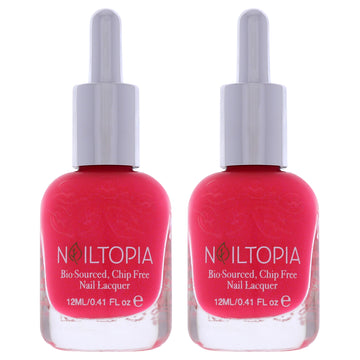 Bio-Sourced Chip Free Nail Lacquer - You Got This Babe by Nailtopia for Women - 0.41 oz Nail Polish - Pack of 2