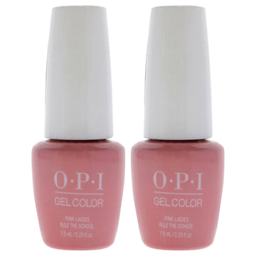 GelColor - GC G48B Pink Ladies Rule The School by OPI for Women - 0.25 oz Nail Polish - Pack of 2