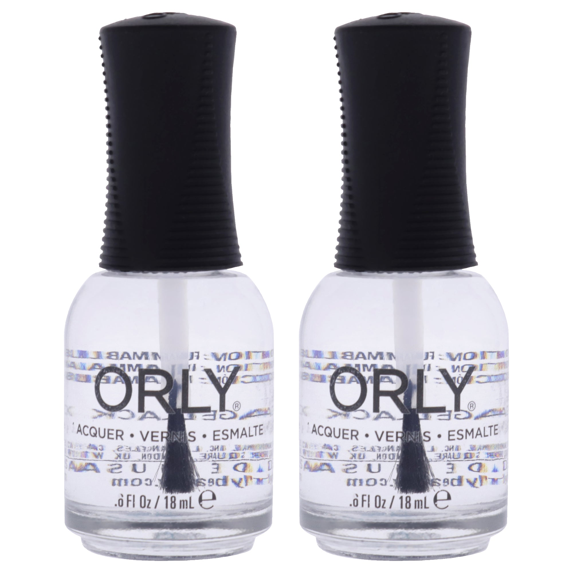 Nail Lacquer - 20065 Sealon Topcoat by Orly for Women - 0.6oz Nail Polish - Pack of 2