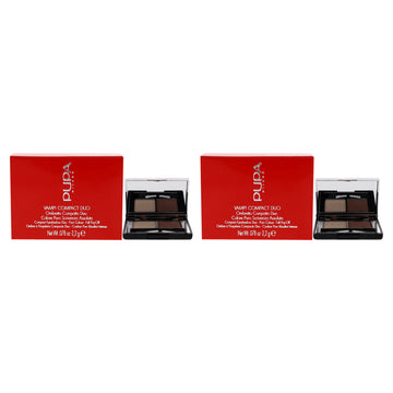 Vamp! Compact Duo Eyeshadow - 005 Milk Chocolate by Pupa Milano for Women - 0.078 oz Eye Shadow - Pack of 2