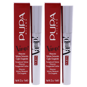 Vamp! Mascara - 200 Chocolate Brown by Pupa Milano for Women - 0.32 oz Mascara - Pack of 2