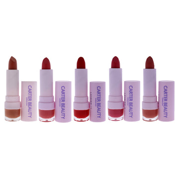 Word of Mouth Velvet Matte Lipstick Kit by Carter Beauty for Women - 5 Pc Kit 0.16oz Lipstick - Debbie, Diana, Kris, Louise, Melanie