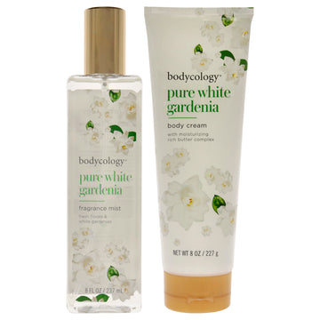 Pure White Gardenia Kit by Bodycology for Women - 2 Pc Kit 8oz Body Cream, 8oz Fragrance Mist