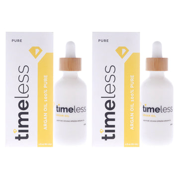 Argan 100 Percent Pure Oil by Timeless for Unisex - 2 oz Oil - Pack of 2