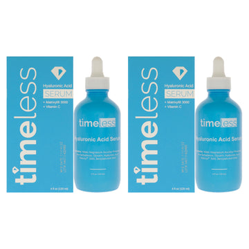 Hyaluronic Acid Vitamin C Serum by Timeless for Unisex - 4 oz Serum - Pack of 2