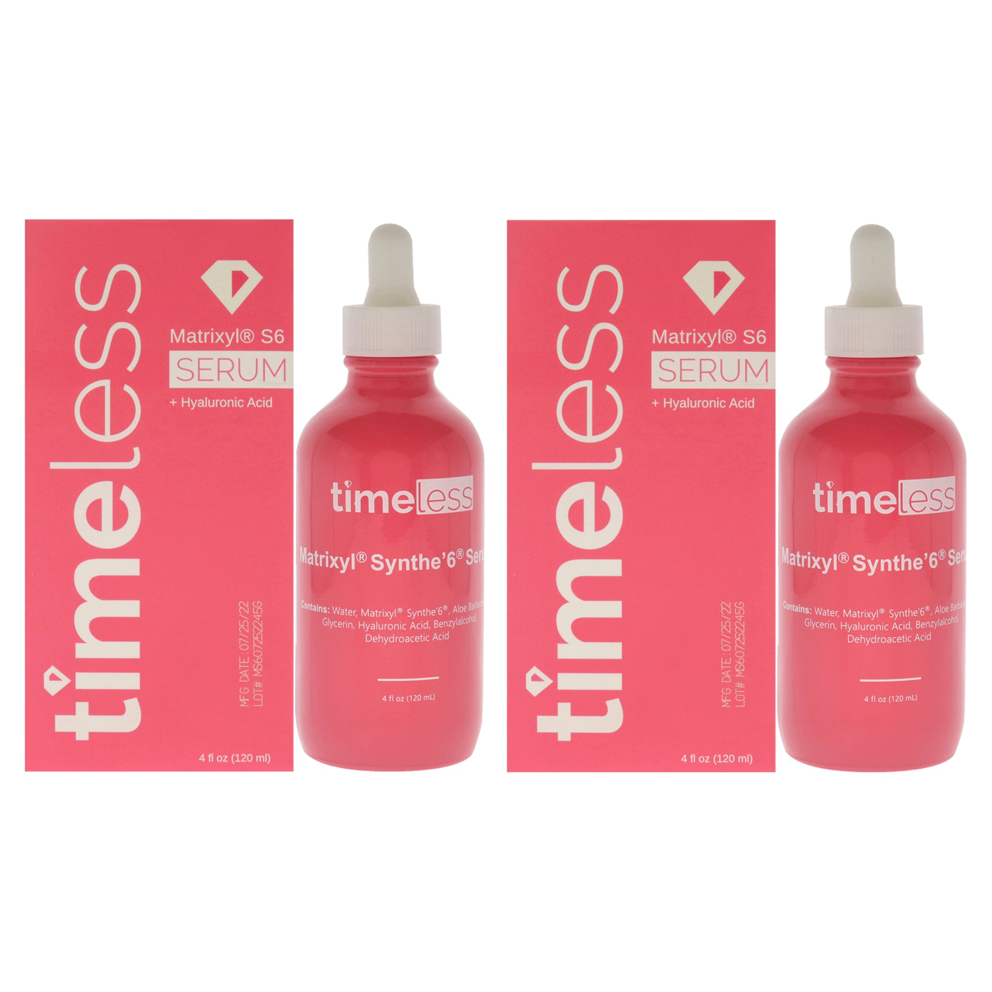 Matrixyl Synthe 6 Serum by Timeless for Unisex - 4 oz Serum - Pack of 2