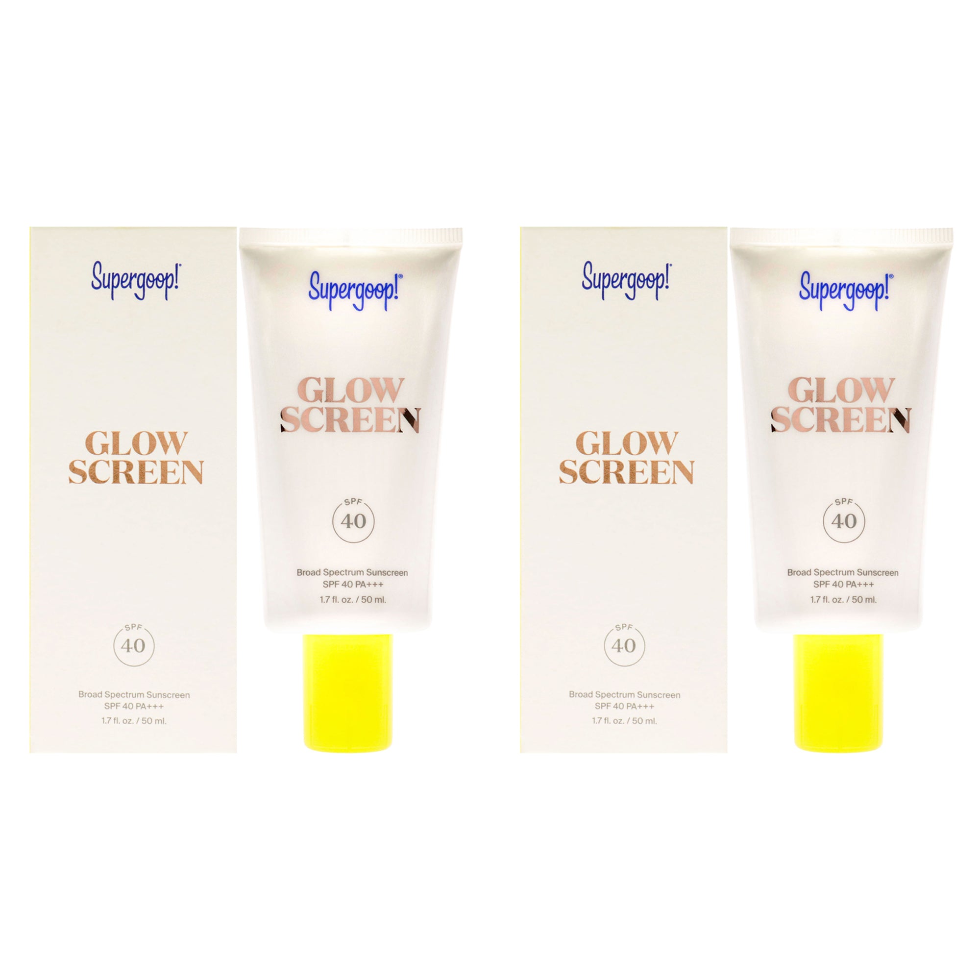 Glowscreen SPF 40 Body Lotion by Supergoop for Women - 1.7 oz Body Lotion - Pack of 2