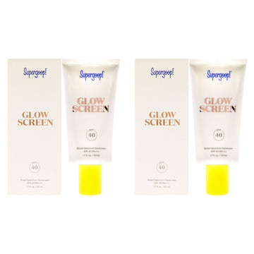 Glowscreen SPF 40 Body Lotion by Supergoop for Women - 1.7 oz Body Lotion - Pack of 2