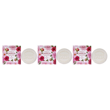 Perfumed Soap - Shades of Dahlia - Pack of 3 by LErbolario for Unisex - 3.5 oz Soap