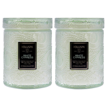 Japonica Collection Small - White Cypress - Pack of 2 by Voluspa for Unisex - 5.5 oz Candle