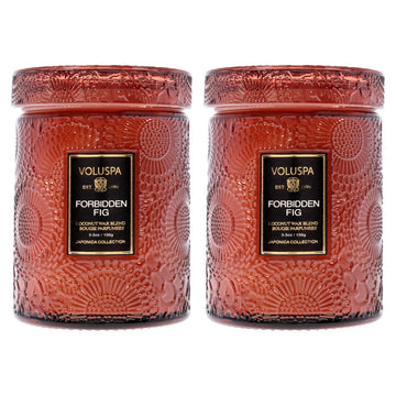 Japonica Collection Small - Forbidden Fig Kit by Voluspa for Unisex - 2 x 5.5 oz Candle