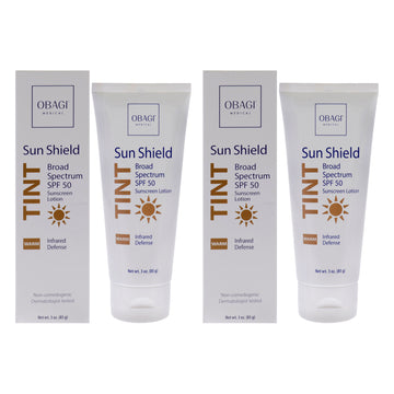 Sun Shield Tint SPF 50 - Warm Kit by Obagi for Unisex - 2 x 3 oz Sunscreen