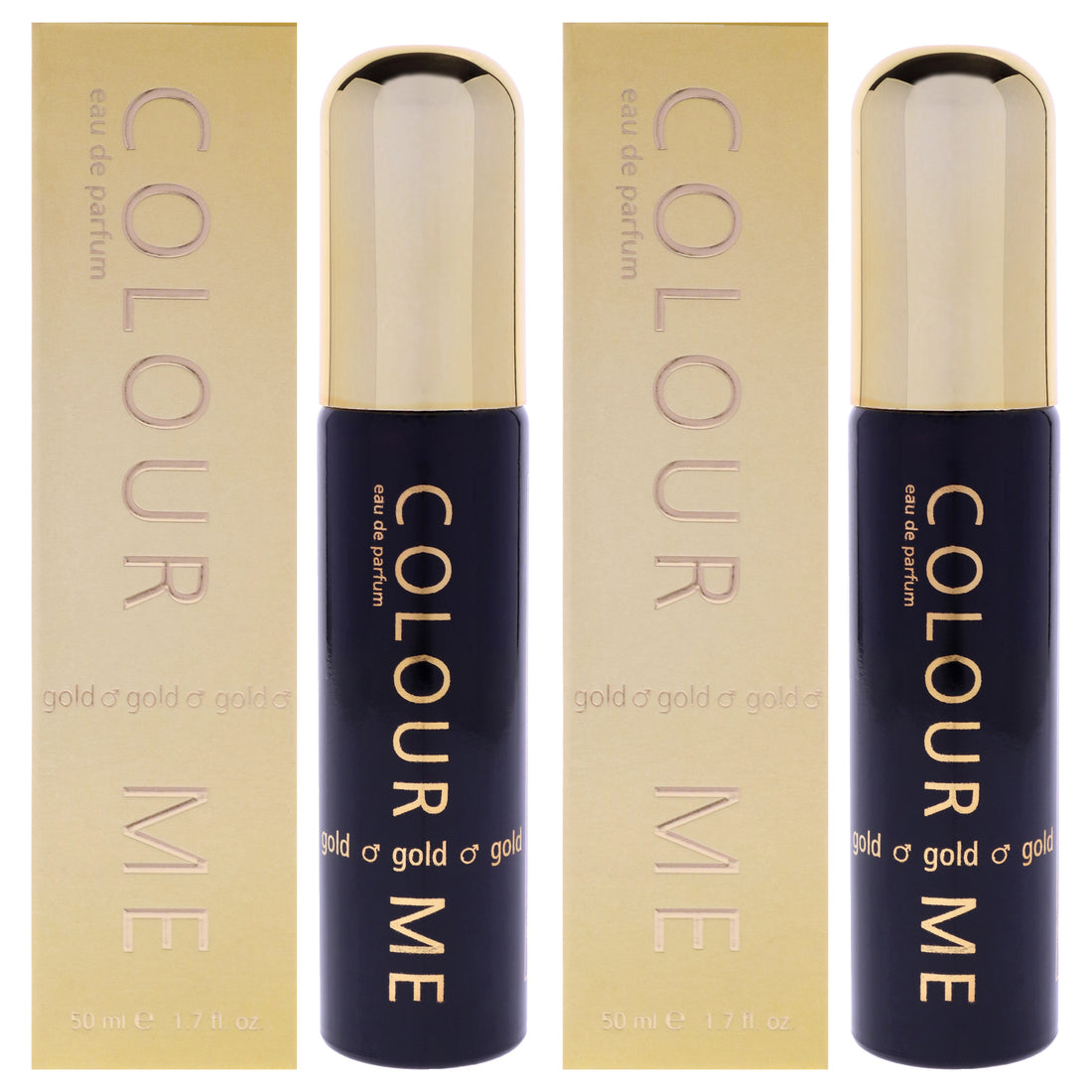 Colour Me Gold by Milton Lloyd for Men - 1.7 oz EDP Spray - Pack of 2