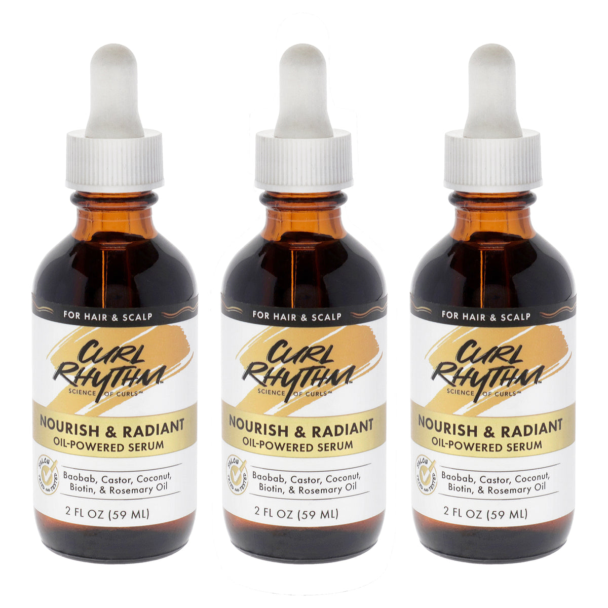 Curl Oil by Curl Rhythm for Women - 2 oz Oil - Pack of 3