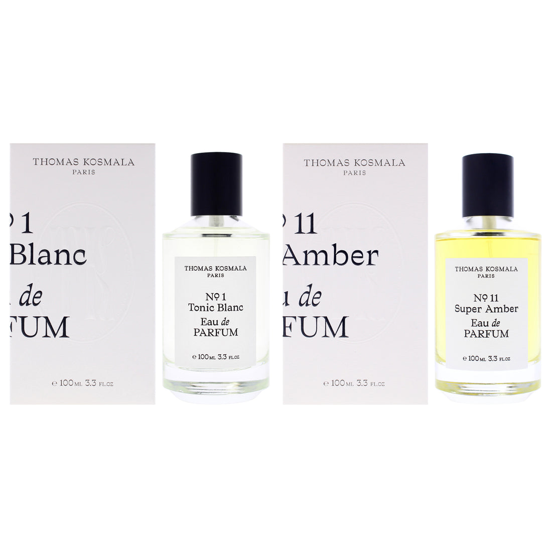 Thomas Kosmala No 1 - Tonic Blanc and No 11 - Super Amber Kit by Thomas Kosmala for Unisex - 2 x 3.3 oz EDP Spray