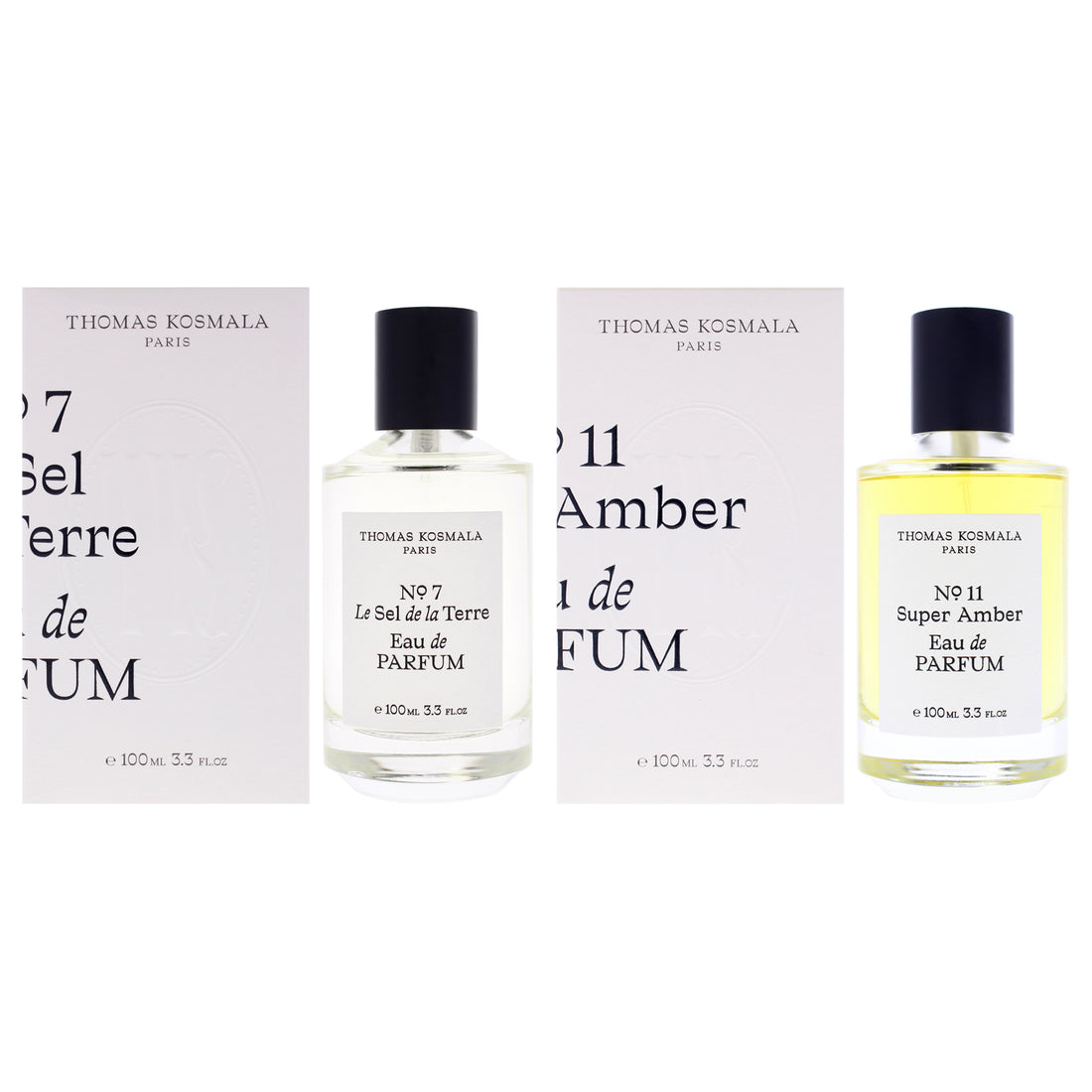Thomas Kosmala No 11 - Super Amber and No 7 - Le Sel de la Terre Kit by Thomas Kosmala for Unisex - 2 x 3.3 oz EDP Spray