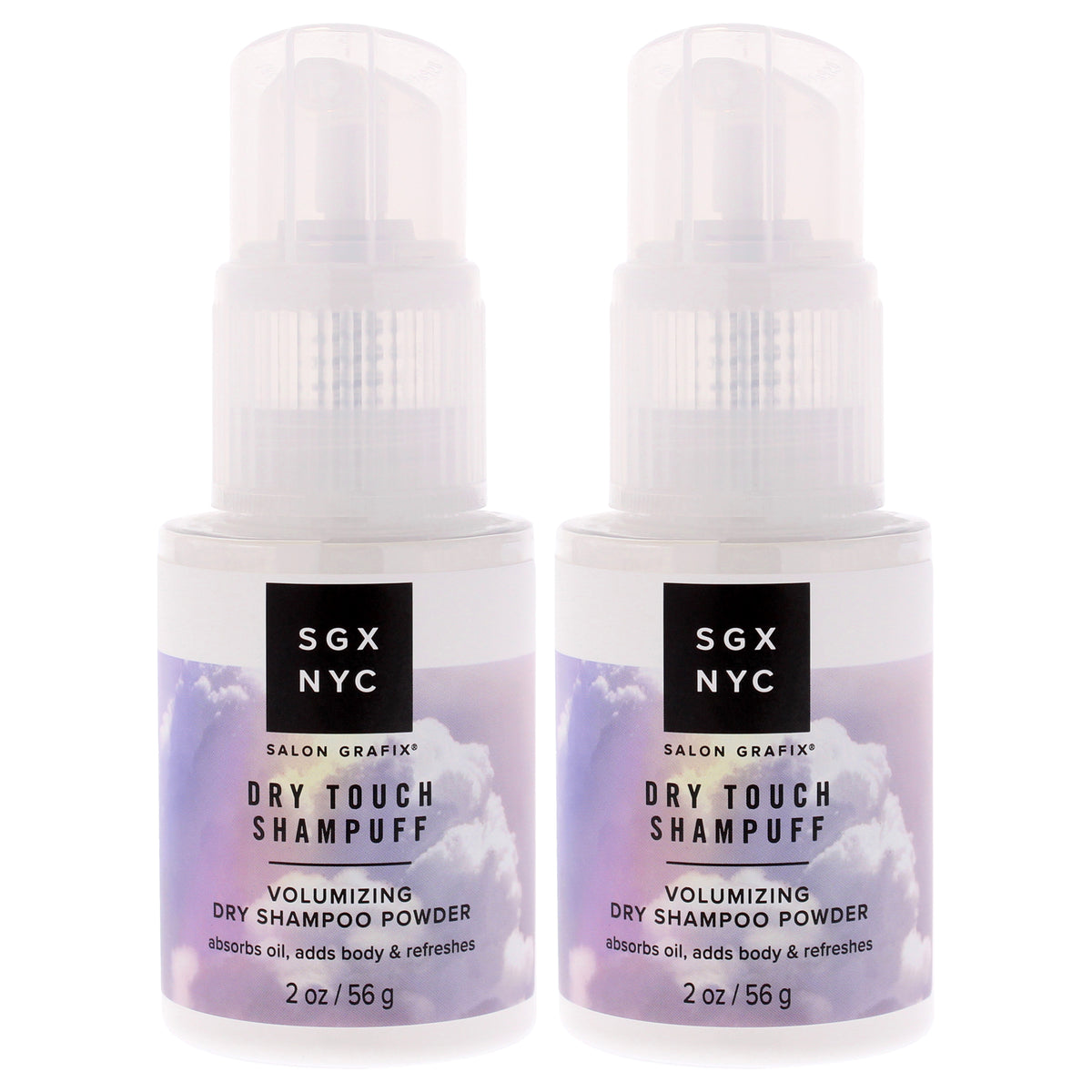 Dry Touch Shampuff by SGX NYC for Women - 2 oz Hair Spray - Pack of 2