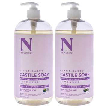 Castile Liquid Soap - Lavender by Dr. Natural for Unisex - 32 oz Soap - Pack of 2