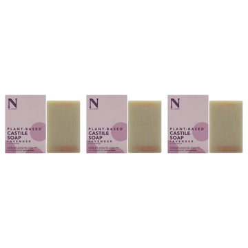 Castile Bar Soap - Lavender by Dr. Natural for Unisex - 5 oz Soap - Pack of 3