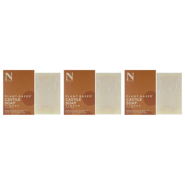 Castile Bar Soap - Almond by Dr. Natural for Unisex - 5 oz Soap - Pack of 3
