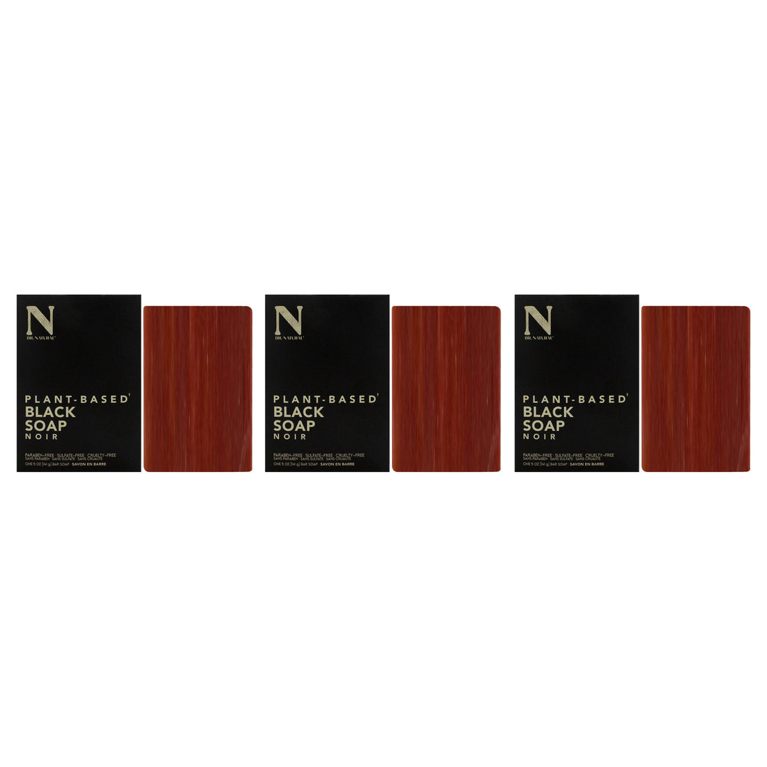 Bar Soap - Black by Dr. Natural for Unisex - 5 oz Soap - Pack of 3