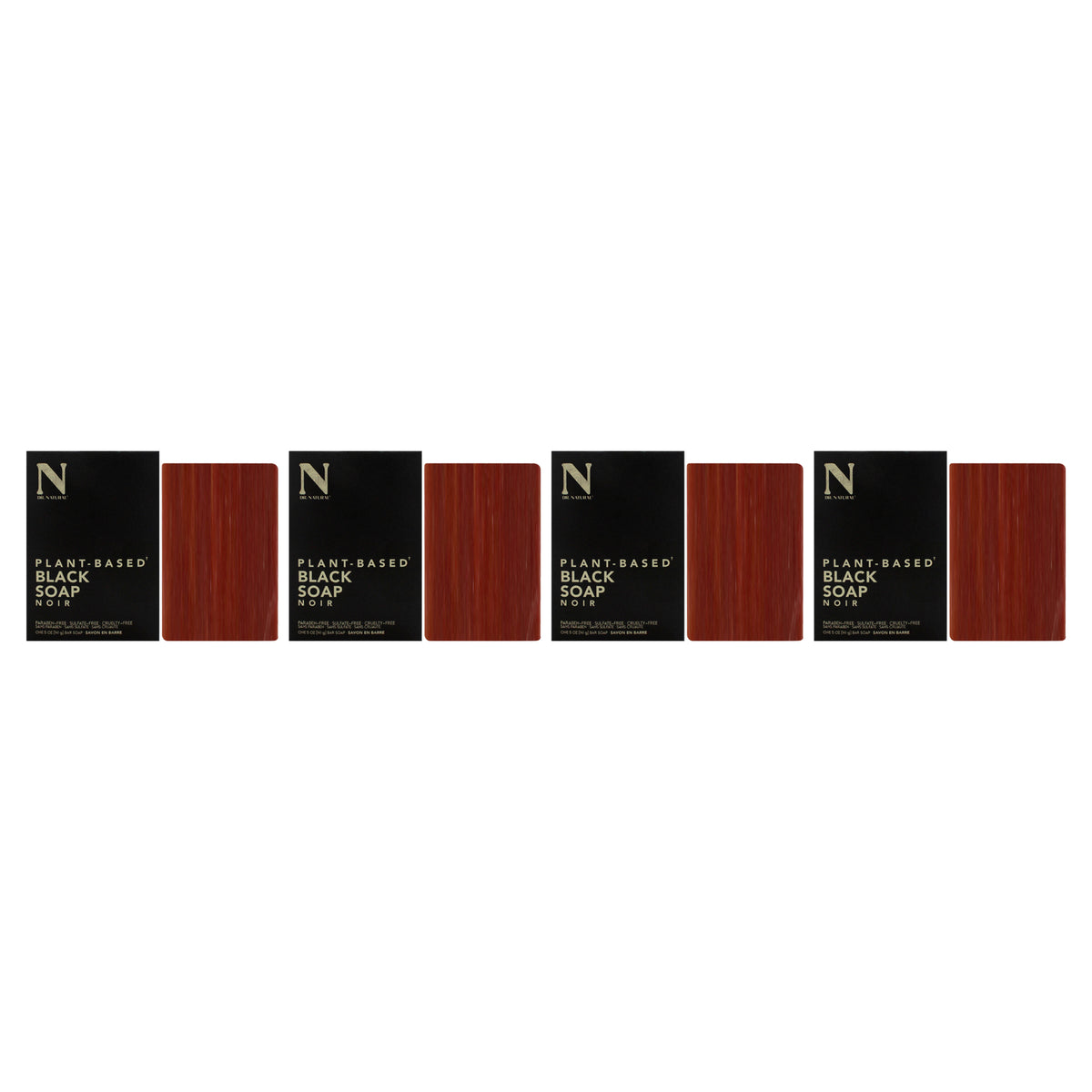 Bar Soap - Black by Dr. Natural for Unisex - 5 oz Soap - Pack of 4