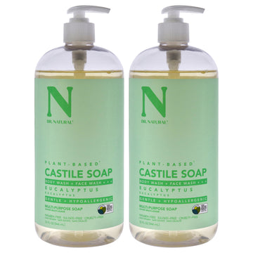 Castile Liquid Soap - Eucalyptus by Dr. Natural for Unisex - 32 oz Soap - Pack of 2