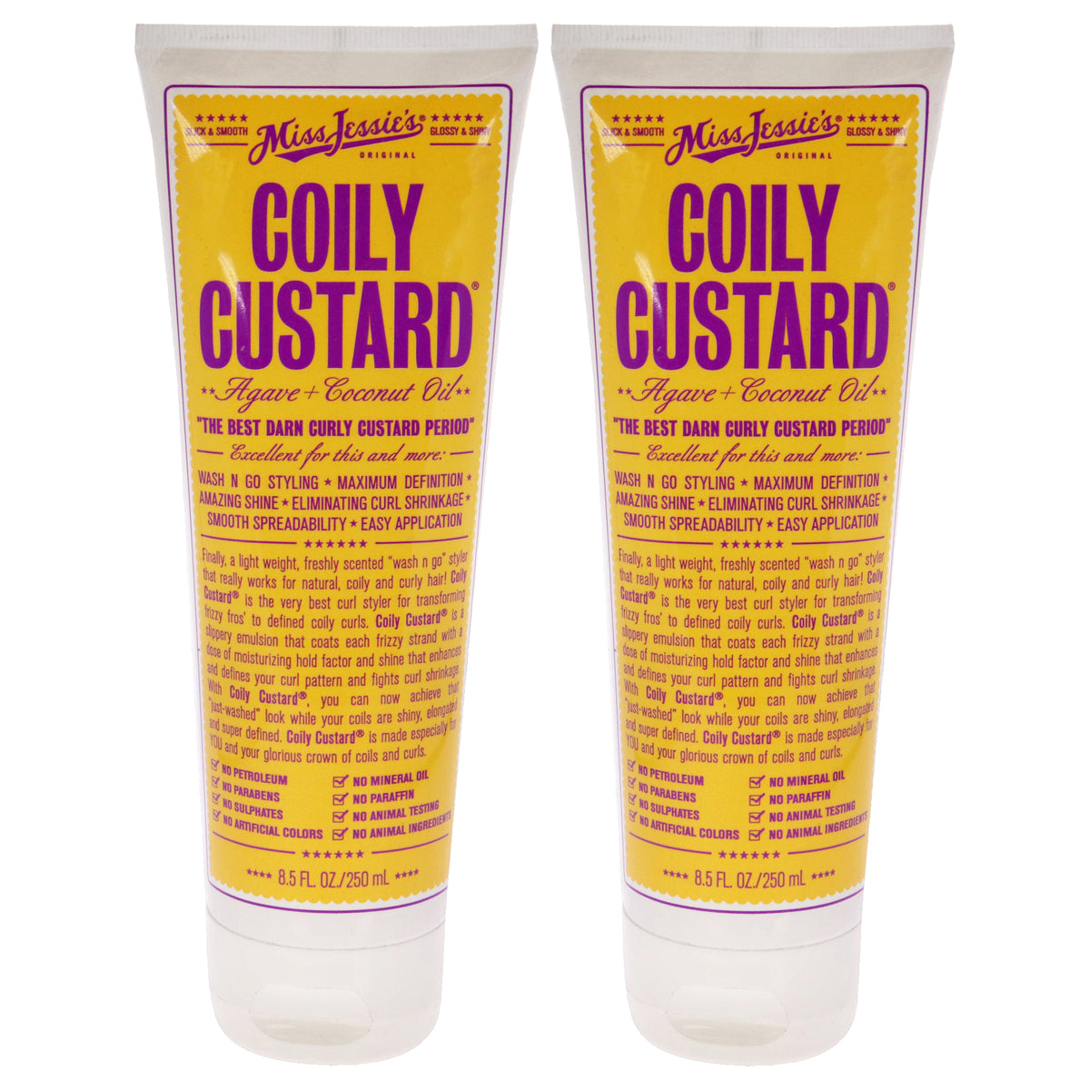 Coily Custard by Miss Jessies for Unisex - 8.5 oz Emulsion - Pack of 2