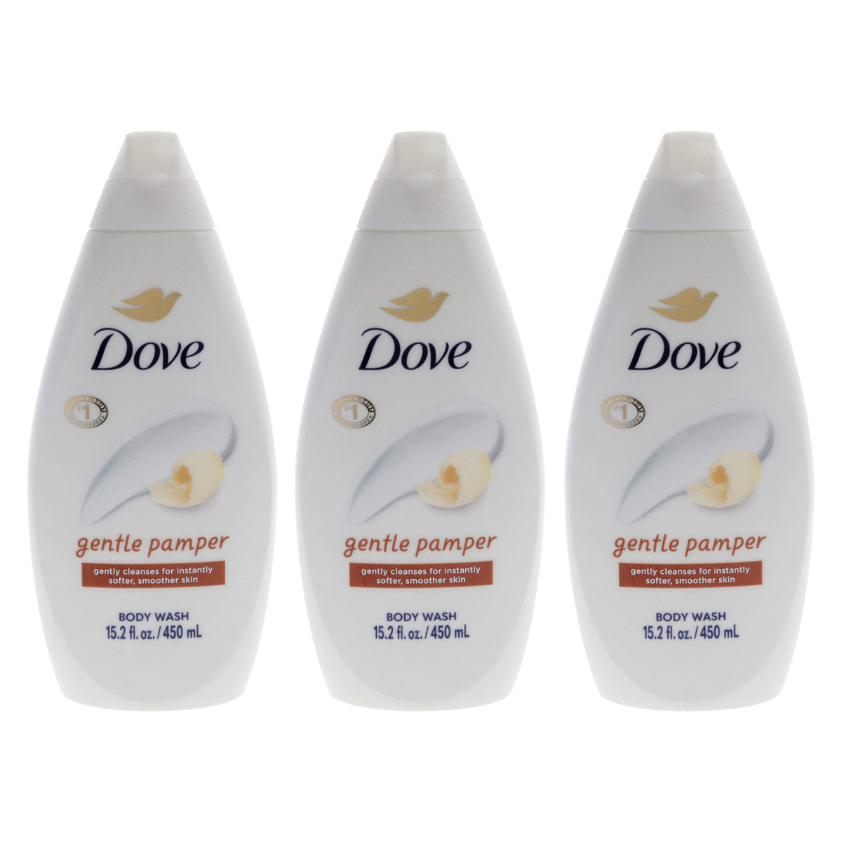 Body Wash - Gentle Pamper by Dove for Unisex - 15.2 oz Body Wash - Pack of 3