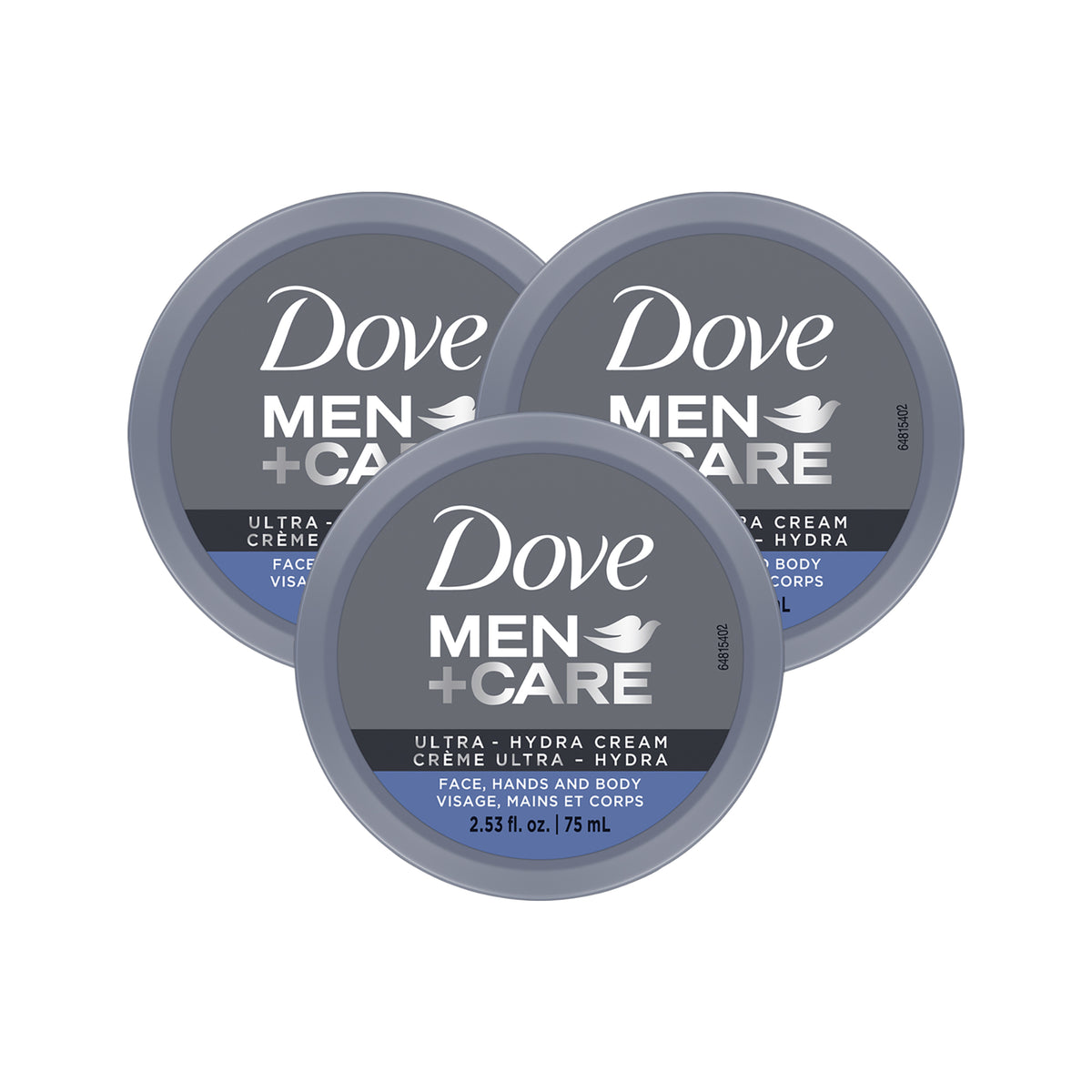 Men Plus Care - Ultra Hydra by Dove for Men - 2.53 oz Cream - Pack of 3
