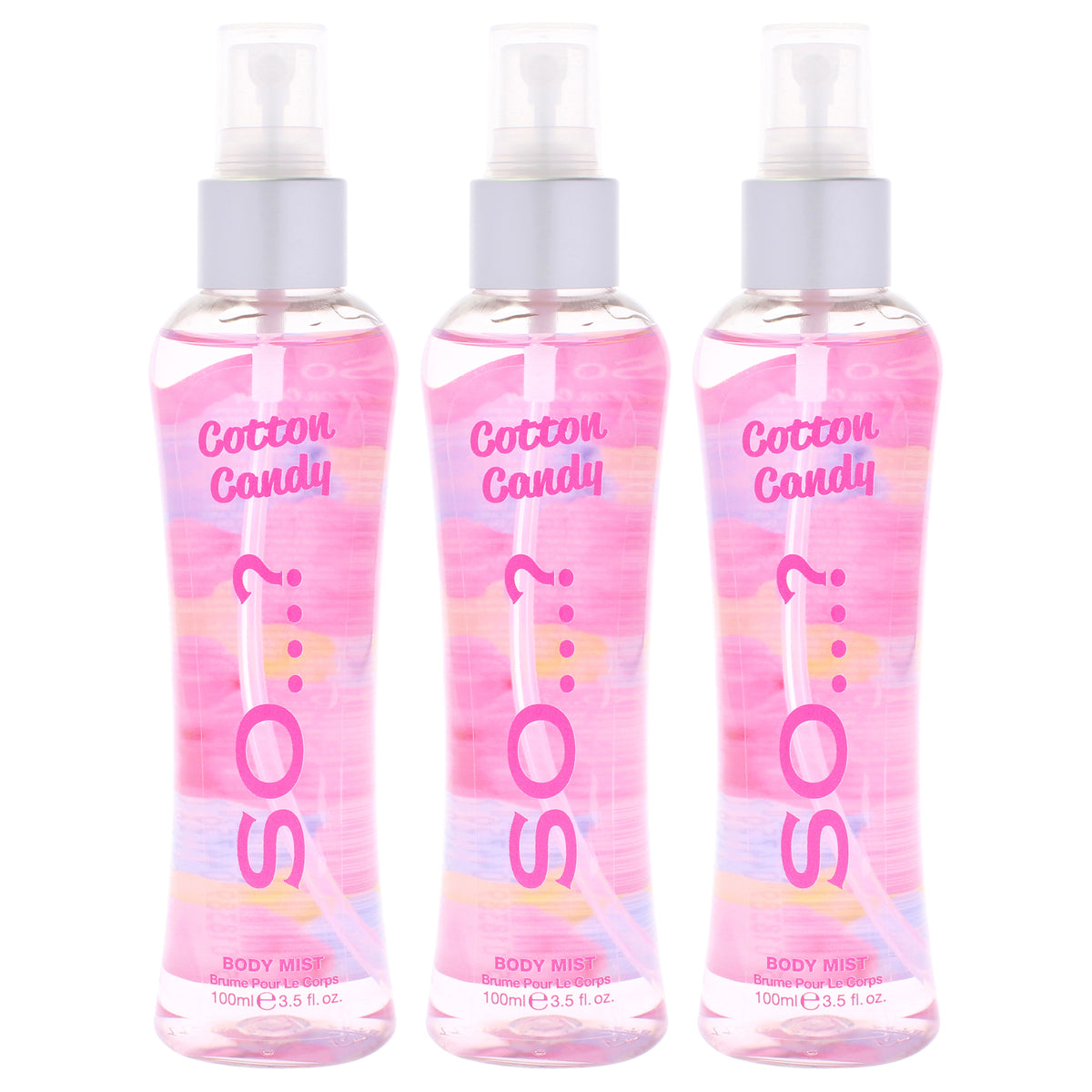Cotton Candy Body Mist by So…? for Women - 3.5 oz Body Mist - Pack of 3