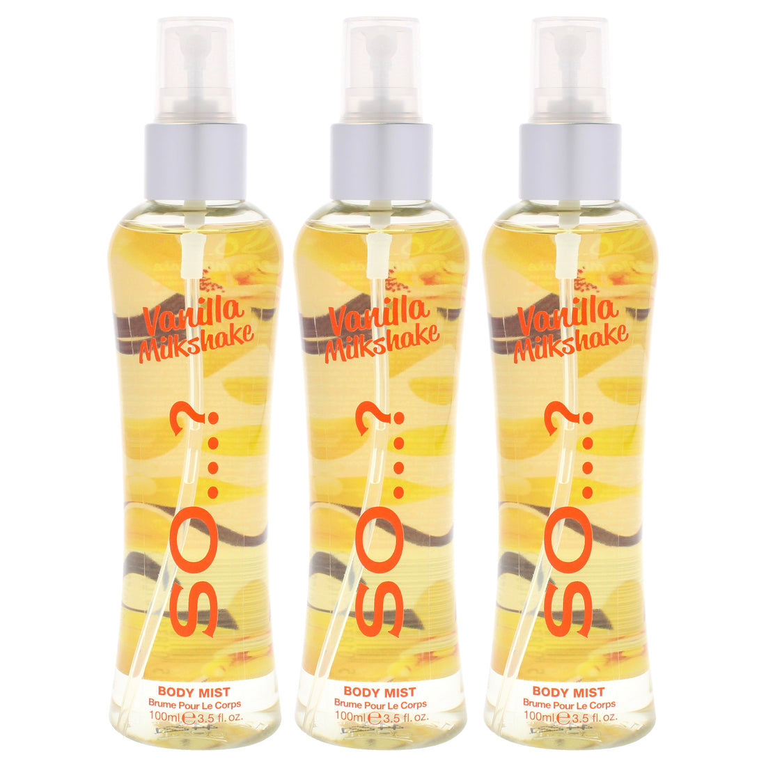 Vanilla Milkshake Body Mist by So…? for Women - 3.5 oz Body Mist - Pack of 3