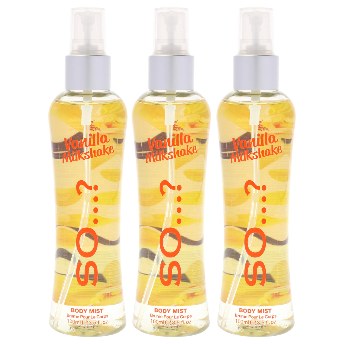 Vanilla Milkshake Body Mist by So…? for Women - 3.5 oz Body Mist - Pack of 3