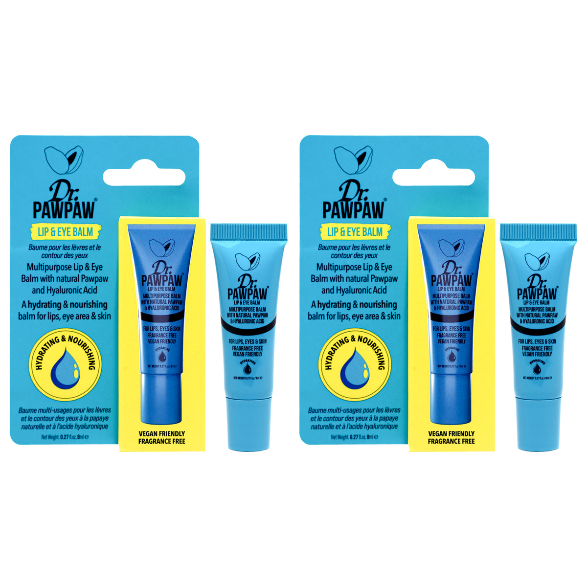 Lip and Eye Balm by Dr. PawPaw for Women - 0.27 oz Balm - Pack of 2