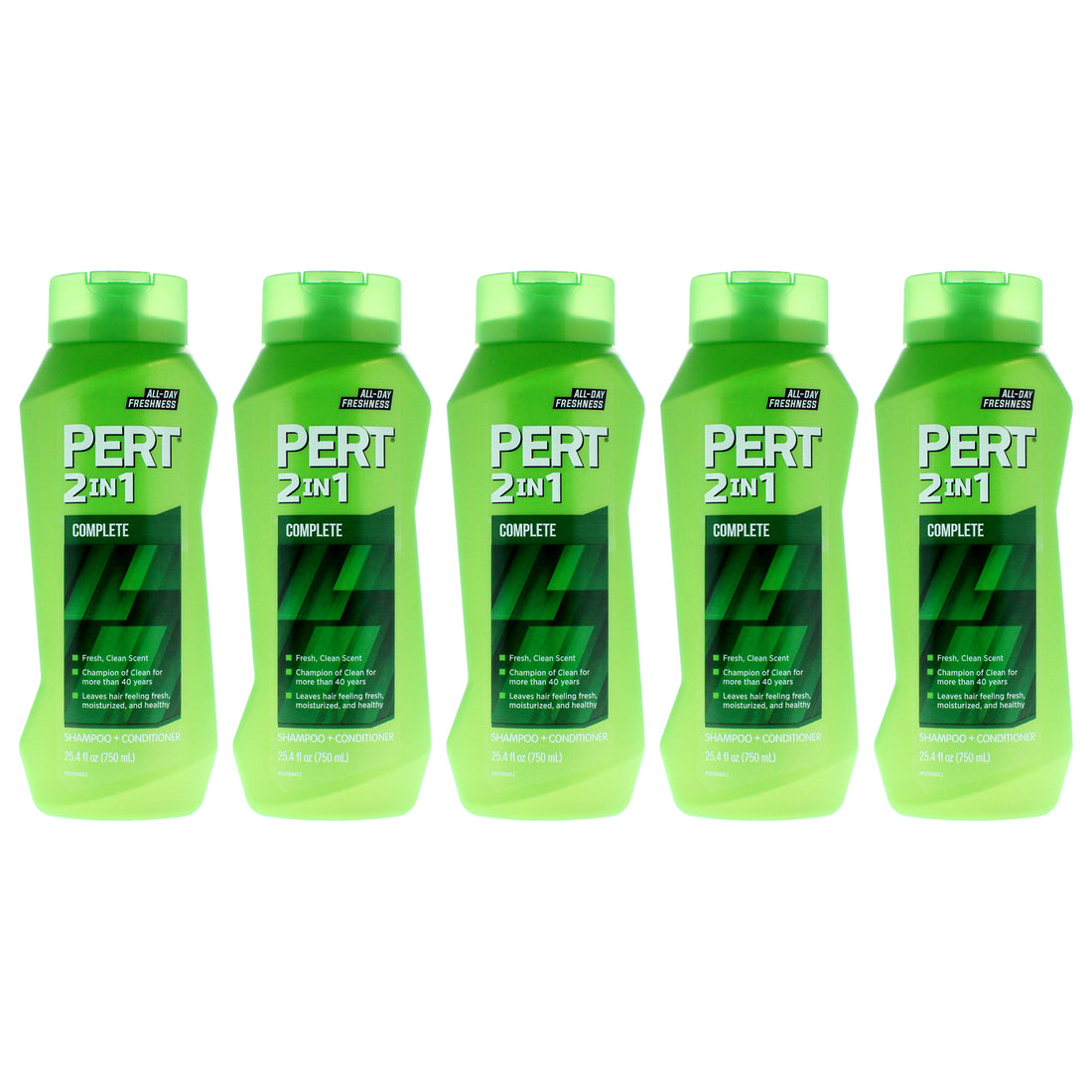 2 in 1 Complete Shampoo and Conditioner For Normal Hair by Pert for Unisex - 25.4 oz Shampoo and Conditioner - Pack of 5