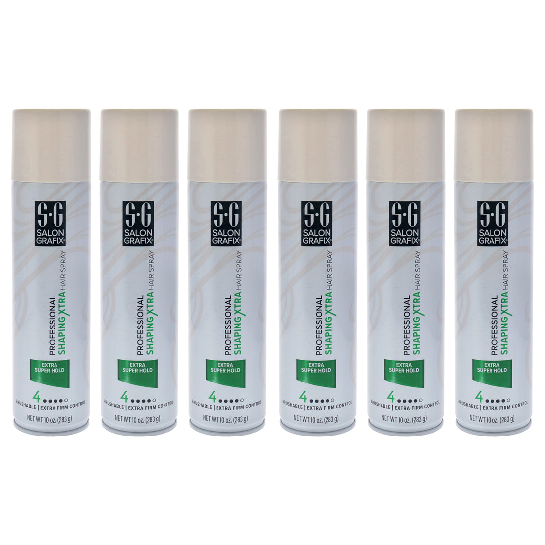 Shaping Hair Spray - Extra Super Hold by Salon Grafix for Unisex - 10 oz Hair Spray - Pack of 6