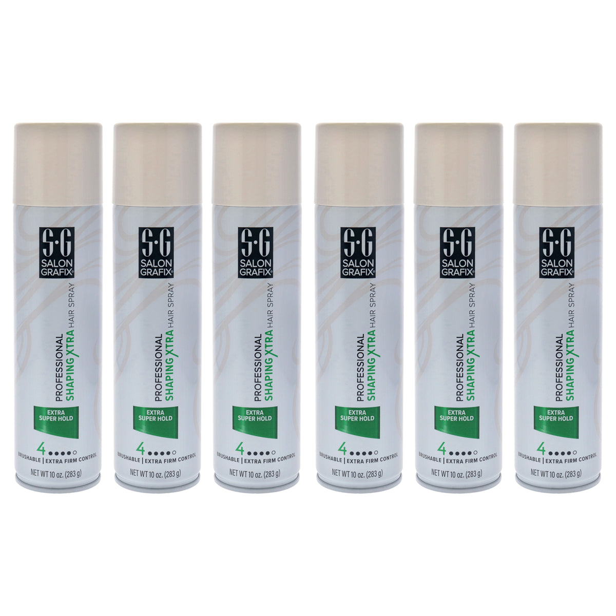 Shaping Hair Spray - Extra Super Hold by Salon Grafix for Unisex - 10 oz Hair Spray - Pack of 6